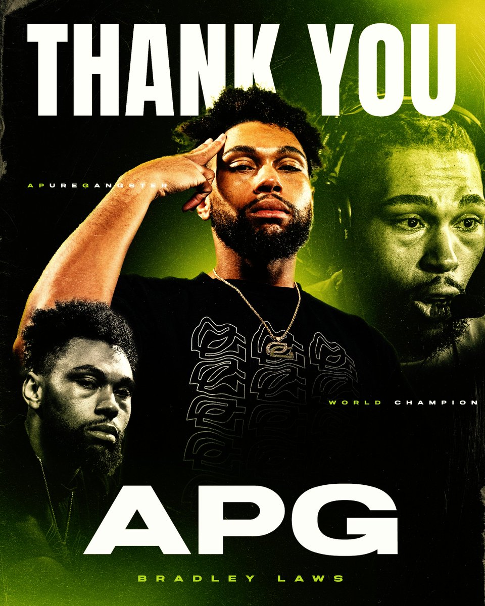 OpTic's tweet image. To a World Champion &amp;amp; Legend, @aPureGangster, you will always be part of the #GreenWall and we couldn't thank you more for how you represented OpTic

Best of luck for the future.