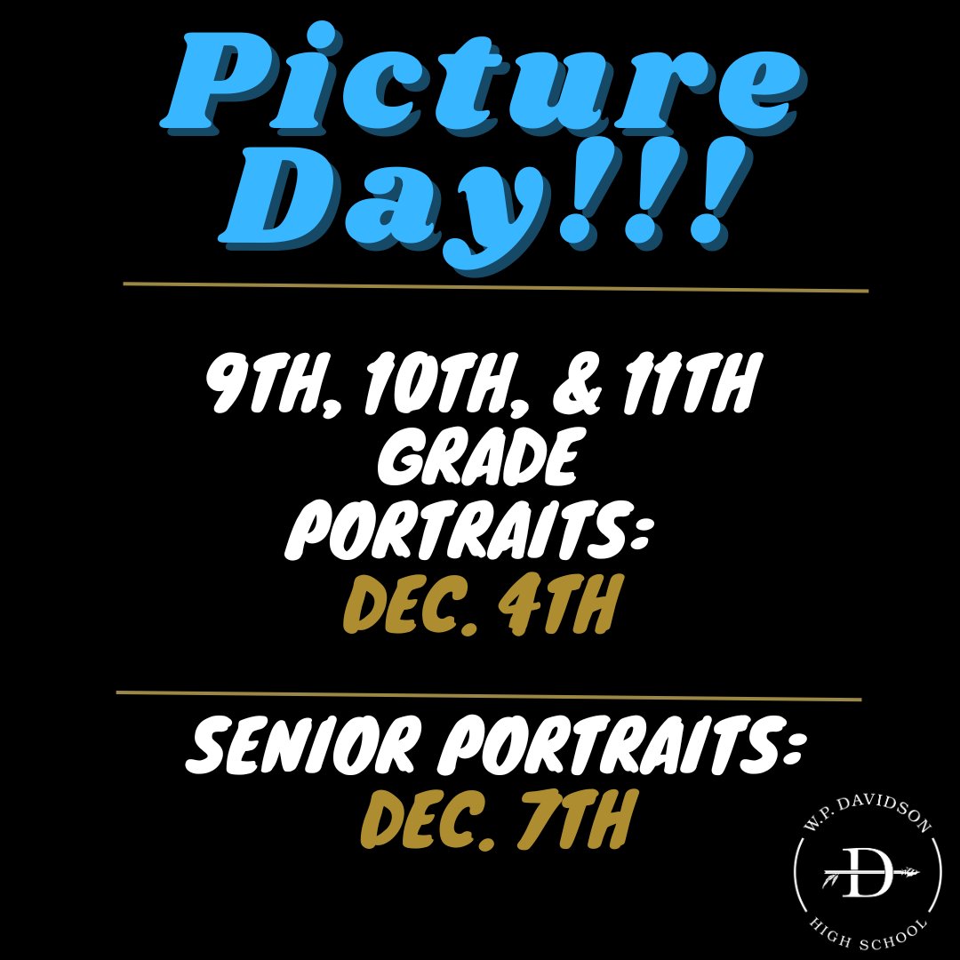 Save the date for Picture Day! See graphic for more info. #GoWarriors