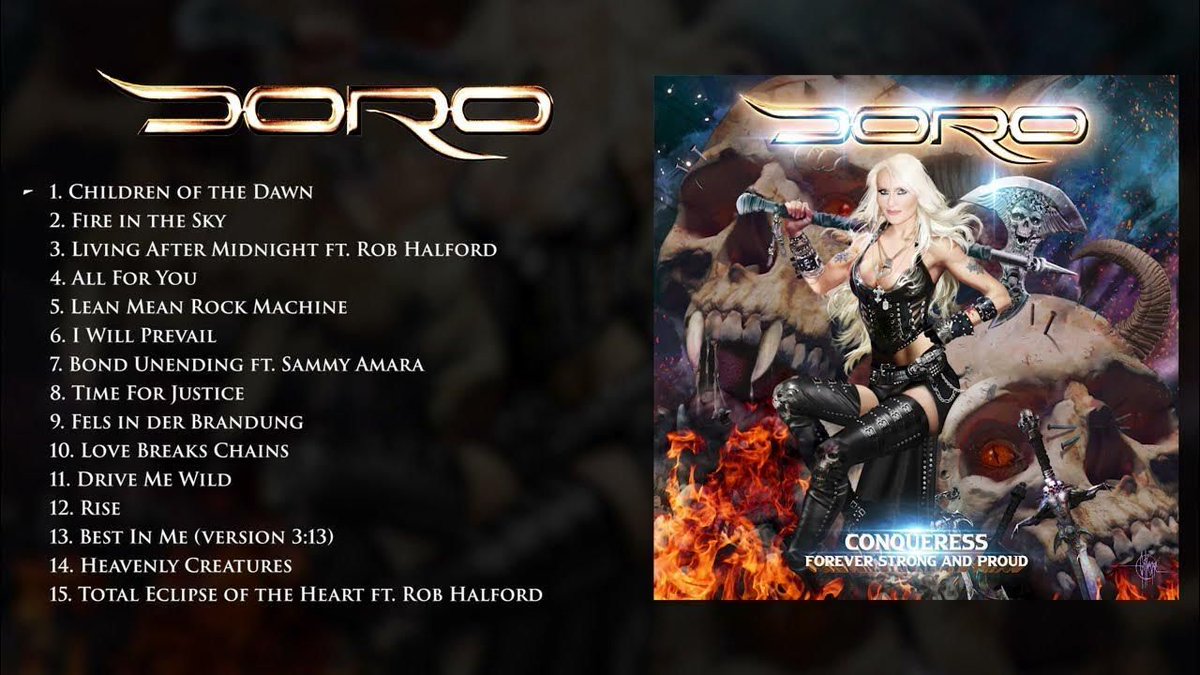 reisquarteu's tweet image. #Doro – "Conqueress – Forever Strong and Proud" (Official Full #AlbumStream): youtu.be/gvZFVj2Ca0M \m/