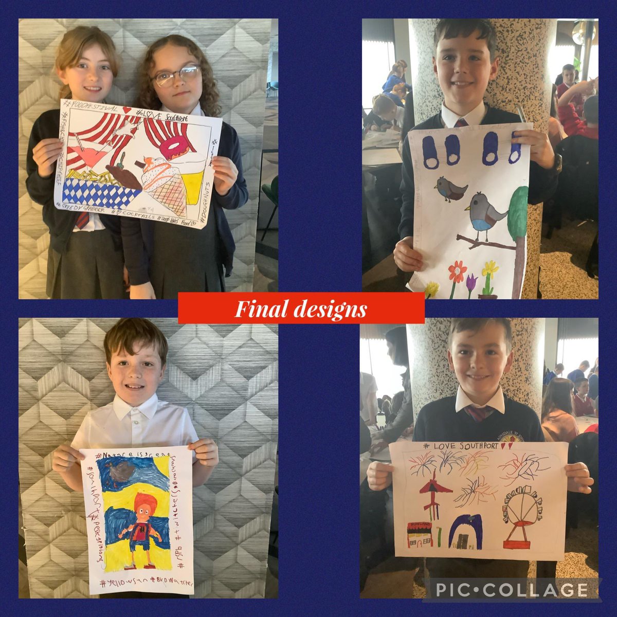 AinsdaleStJohns's tweet photo. A fantastic day for a group of Y5/6 children at a Design and Architecture event themed around the renovation of the Southport Theatre and Floral Hall. Their winning design will be displayed on the hoarding with the theme ‘things we love about Southport’! #ASJWay #ASPIRE https://t.co/baVkT2oUhm