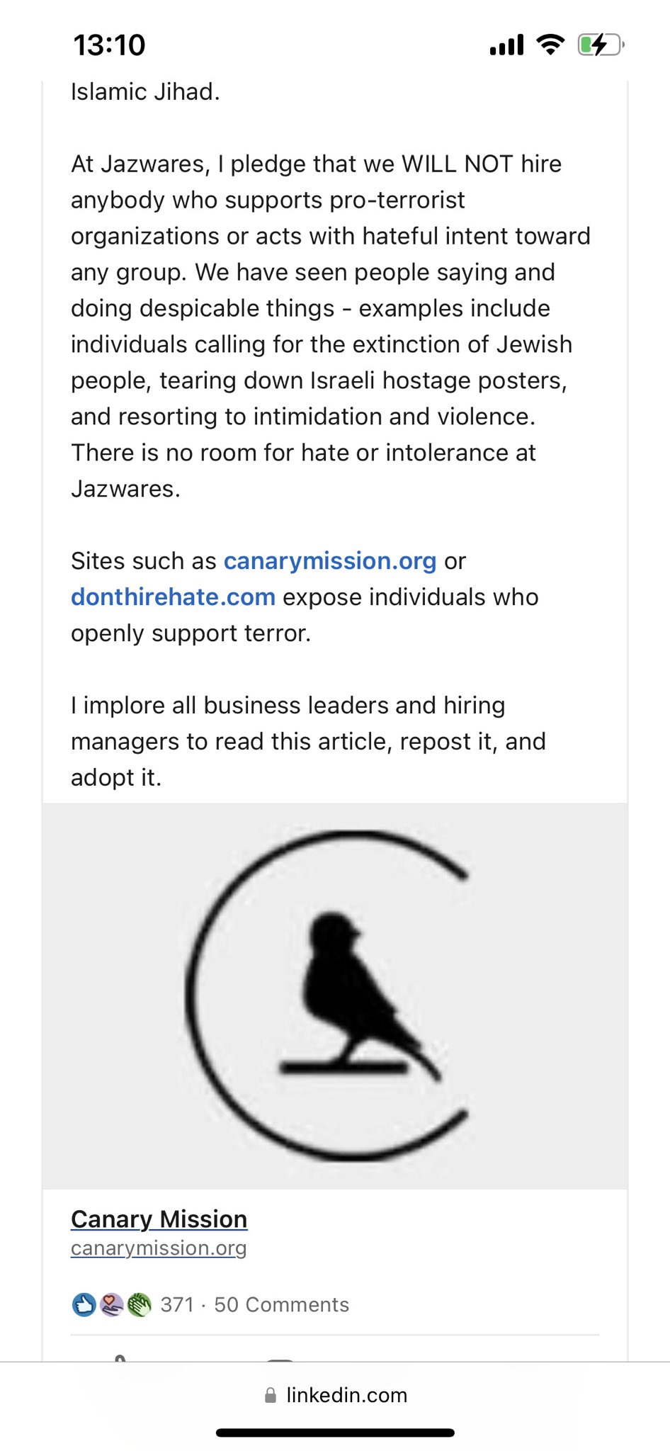 dalia ⚙️ on X: &ldquo;they support CANARY MISSION??? oh theyre going 