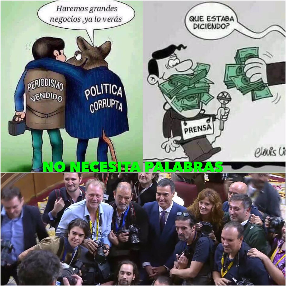 Filosofia8888's tweet image. La prensa hoy en el congreso, está claro?