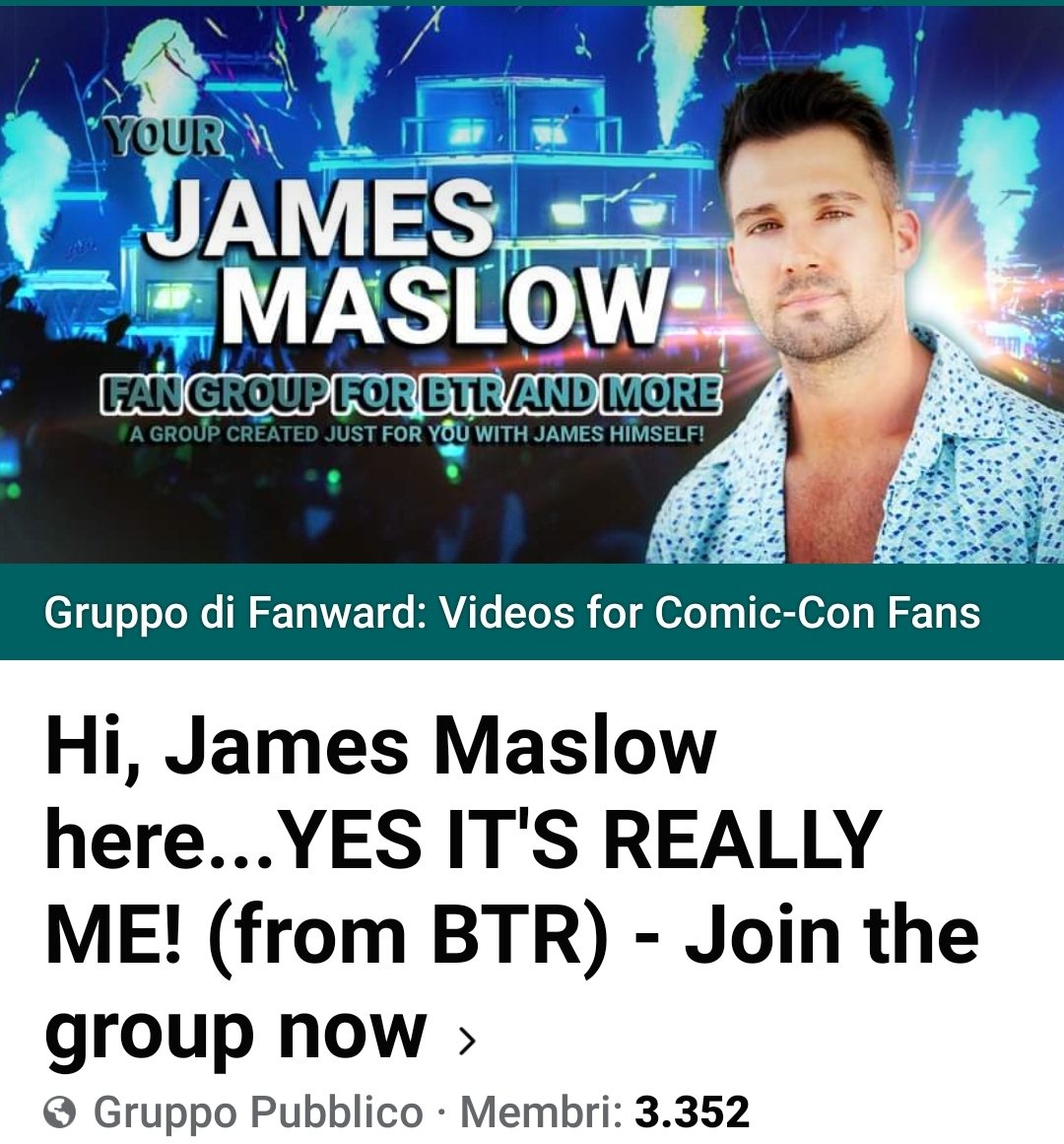 jamesmaslowit's tweet photo. Ragazzi @jamesmaslow ha fatto questo gruppo su facebook , lo ha pubblicato sulla sua pagina fb verificata , potete entrare direttamente da lì https://t.co/cws3okIlUd