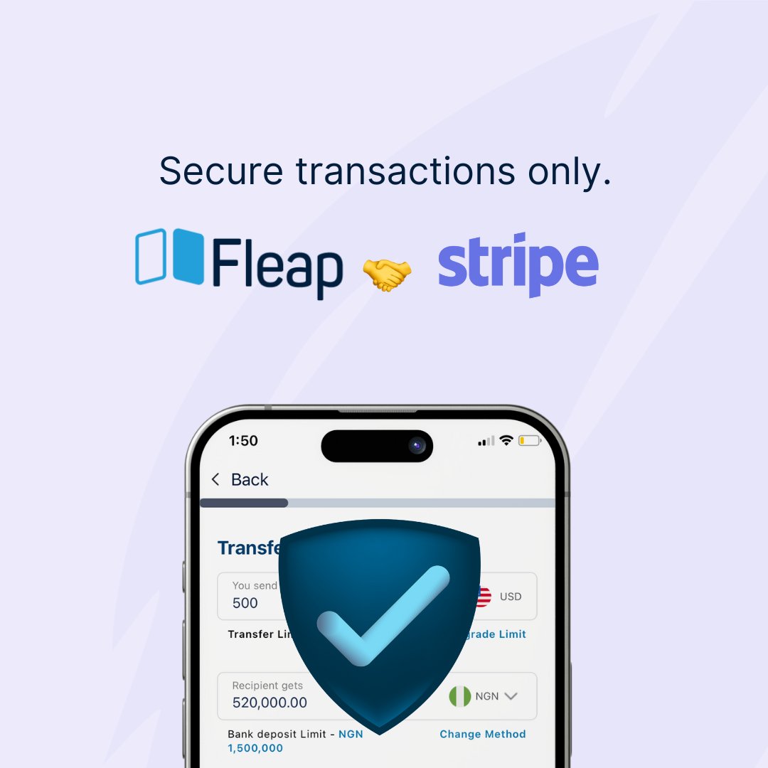 Fleapfinance's tweet photo. Your money is in safe hands. 🤝
We've partnered with @stripe to make sure your cross-border transactions are always more secure.🔐
Open a Fleap account now: https://t.co/6OJx0cXB3E
#Fleap #Stripe #partnership #SecurePayments https://t.co/iYvbOQ6ikl