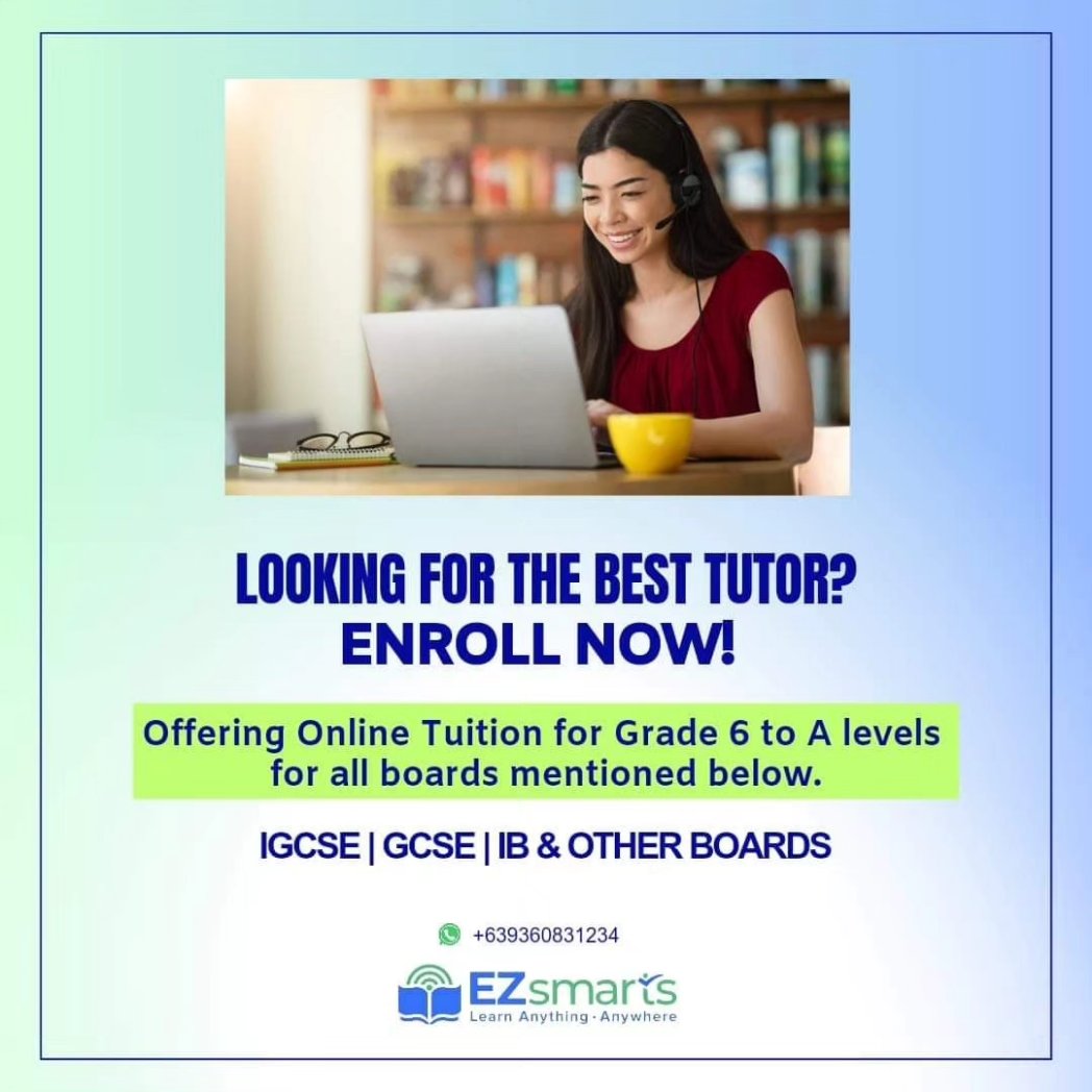 EzSmarts's tweet photo. 💰 We provide affordable sessions with our trained and expert tutors! 
📝 Concept clarity is our priority.y We pair our classes with intensive past paper and topical practice along with comprehensive notes! 

🌐 https://t.co/8zbjamFOZs 🔥
Contact us now! 
Whatsapp: +639360831234 https://t.co/sNTCCklckB