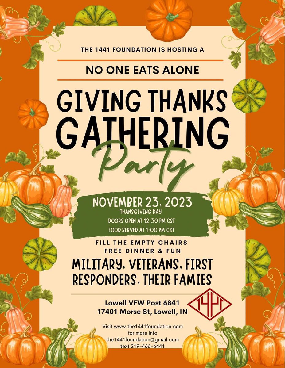 1441Foundation's tweet photo. Please spread the word! Nobody eats alone this Thanksgiving!!! https://t.co/ncqNFqEAg2