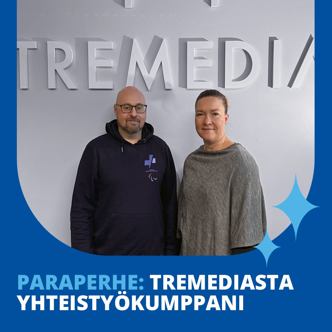 FinnParalympic's tweet photo. Tervetuloa Paraperheeseen #Tremedia 🤩

Solmimamme #yhteistyökumppanuus jatkaa jo aloitettua työtä #saavutettavuus &amp; #digitaalisetpalvelut parissa.  Seuraavaksi uudistamaan Paralympiakomitean sivustoa!

👉 https://t.co/zPzZLvGiCP 

#Paraperhe💙 #yhteistyö #paraurheilu https://t.co/BykkjOyU3x