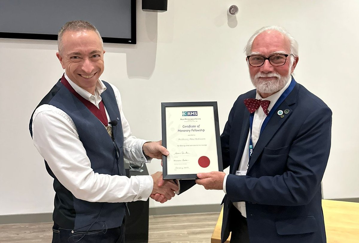 Proud honour to award J Paul Robinson his RMS Honourary Fellowship in recognition of his amazing achievements and positive influence on the world of #Cytometry