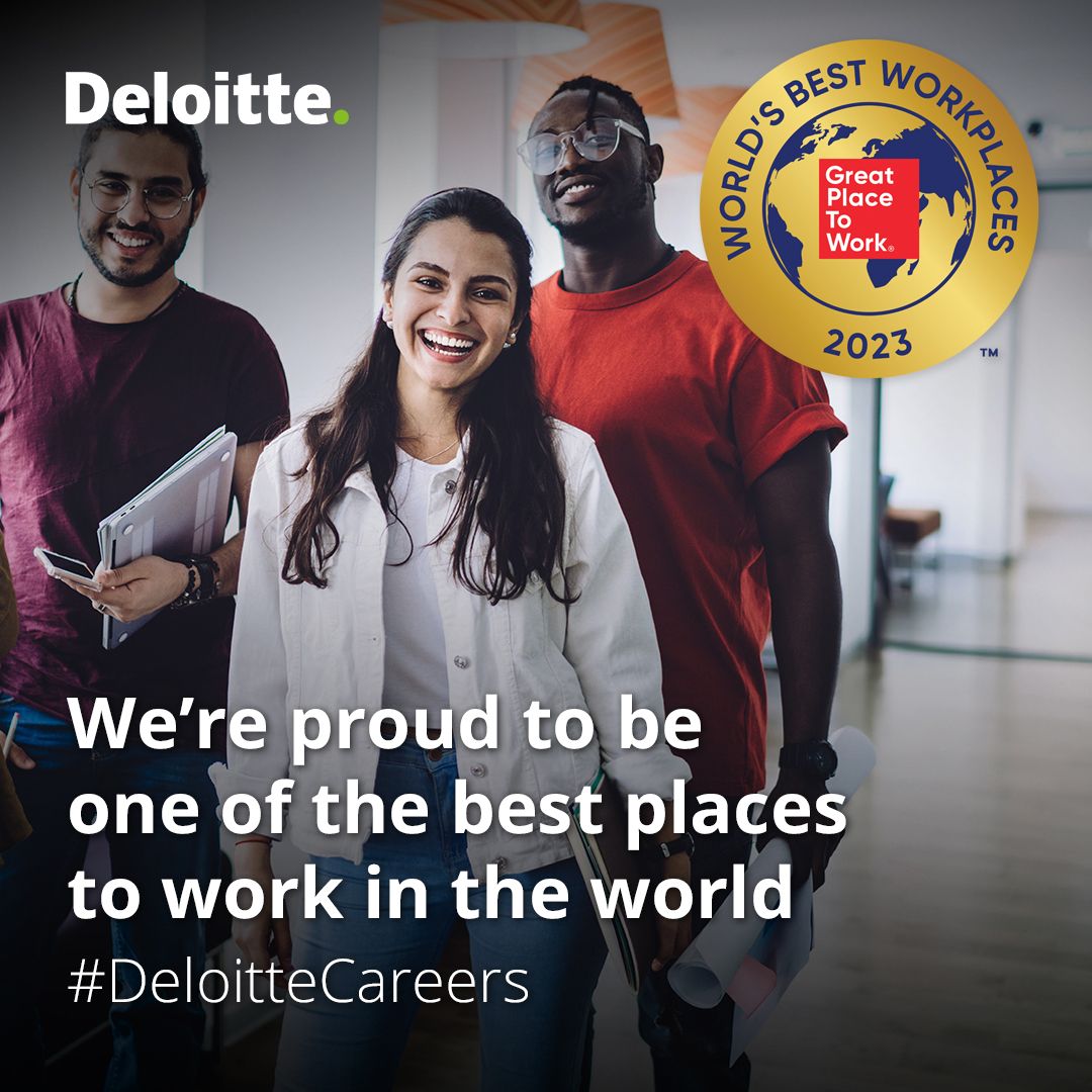 efaberusa's tweet photo. So proud that @Deloitte is ranked #6 on the 2023 @GPTW_US #WorldsBestWorkplaces list! Our inclusive #TalentExperience + our commitment to living our #Purpose is truly what makes Deloitte one of the best places to work in the world. #GPTWCertified https://t.co/0HNHas7qNZ https://t.co/3wHYMVSb47