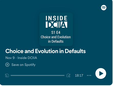 Listen to the latest episode of the "Inside DCIIA" podcast -- join John Mitchem, Sara Shean, and James Veneruso as they discuss choice and innovation in defaults. lnkd.in/eNDv7qsx The  podcast is based on this content: lnkd.in/gDA53Nhk.