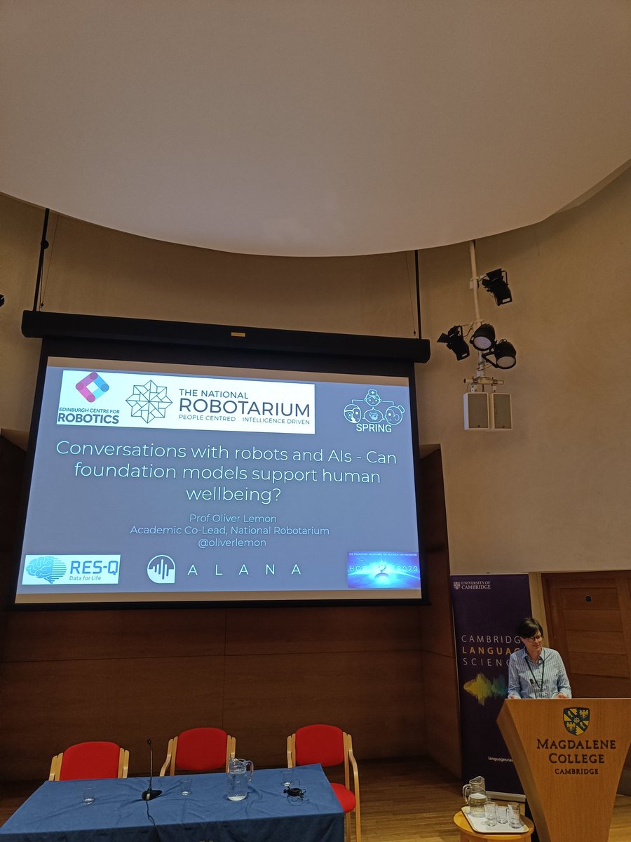 Shrankhla193's tweet photo. The much awaited session by @oliverlemon 
Foundation models to support human wellbeing
@CamLangsci #CLS2023 https://t.co/8r7yFe3VOM