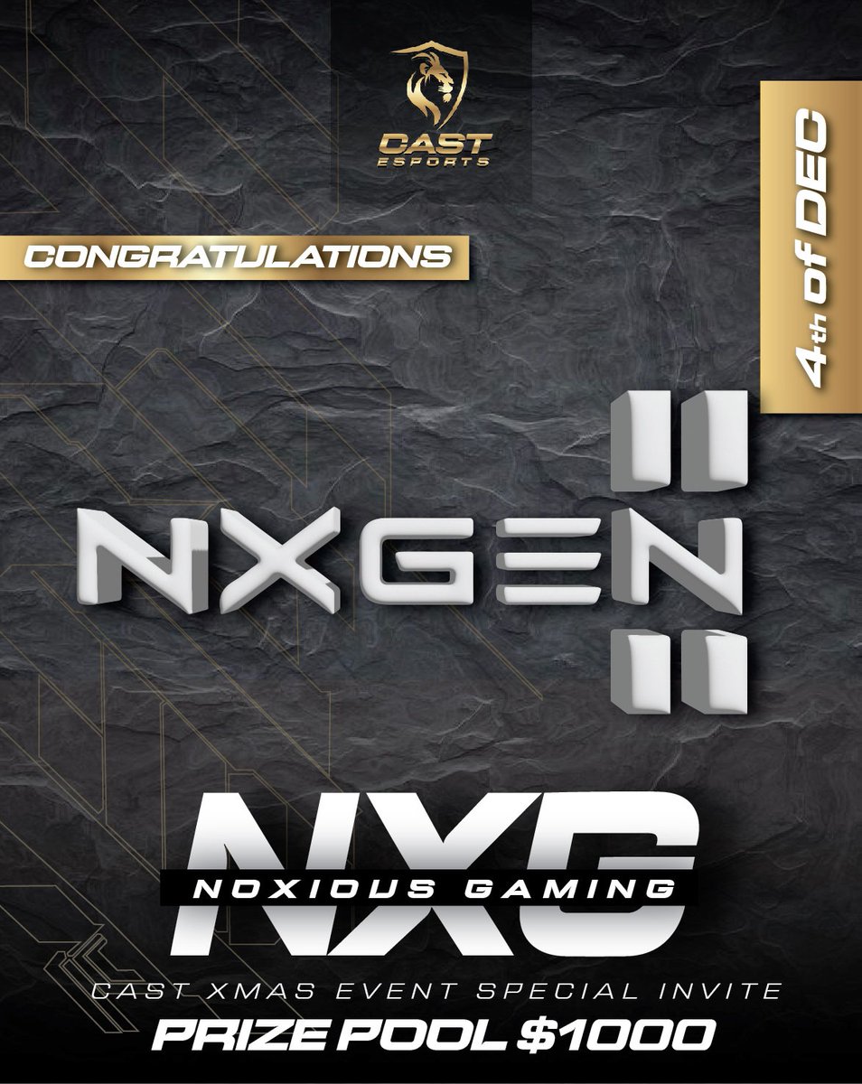 Noxious Gaming  

You have been invited to compete in the: 

CAST Xmas Madness event!!! 

Do you accept??