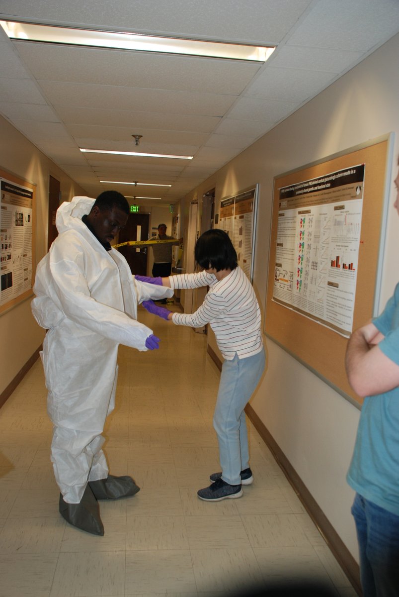 PurdueHSCI's tweet photo. Yesterday was the annual #Radioactive Contamination Drill in HSCI 312 Radiation Science Fundamentals. This is a fun and educational exercise where small groups of students are called in to respond to an emergency involving a radiation lab accident. #medphys #healthphysics https://t.co/Rksyb4mu49
