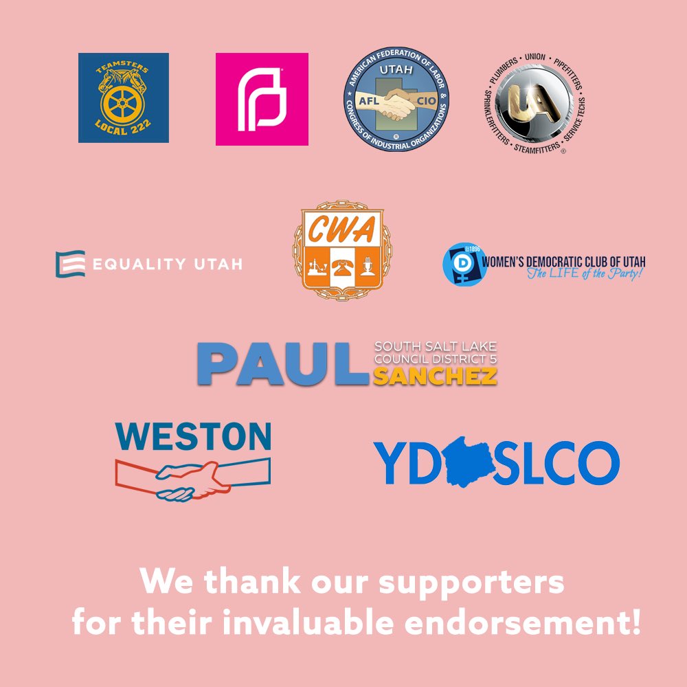 I’m so grateful for the support of all of these wonderful organizations and individuals throughout my campaign. We truly could not do this without the help of our community partners. Thank you!