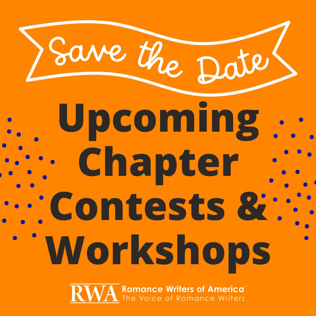 RWA's chapters offer a number of conferences, contests, and workshops. December's deadlines will be here before you know it, so be sure to check them out using the link below. ⏰ Don't delay! 🔗: rwa.org/chapterevents #romancewriters #rwa #romanceauthor #romancenovel