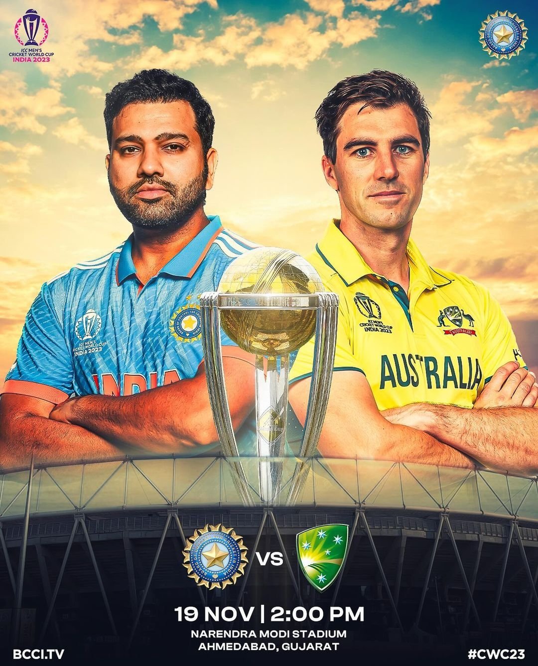 Live World Cup 2023 Final, India Vs Australia Live Match