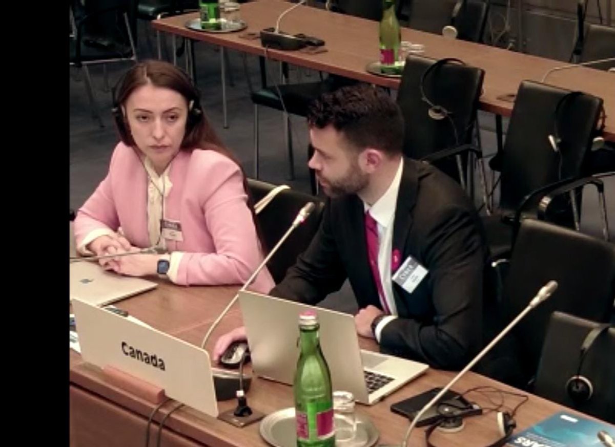 arty_david's tweet photo. First time in Vienna for @OSCE cyber/ICT security Informal Working Group. Shared 🇨🇦 national updates on our co-adoption of CBM 4 (Open, interoperable, secure, and reliable internet) with our 🇰🇿 partners and the progress we are making towards further implementation. https://t.co/MpMGZHsD2n