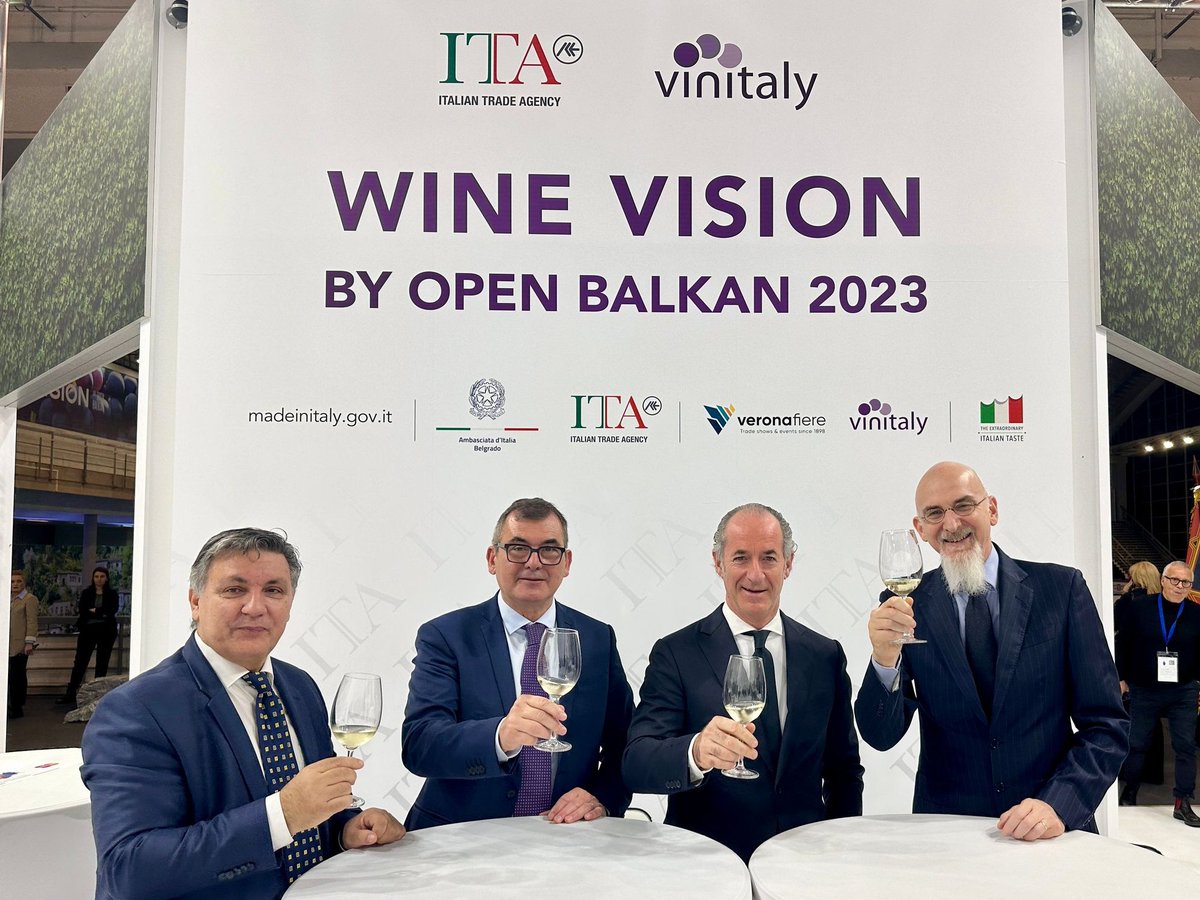 Luca Zaia, governatore Regione Veneto: «Wine Vision by Open Balkan valorizza eccellenze vitivinicole venete in sinergia con Vinitaly. L’asse con paesi amici dei Balcani crea opportunità per nostro territorio e imprese» #vinitaly2024 #winevision