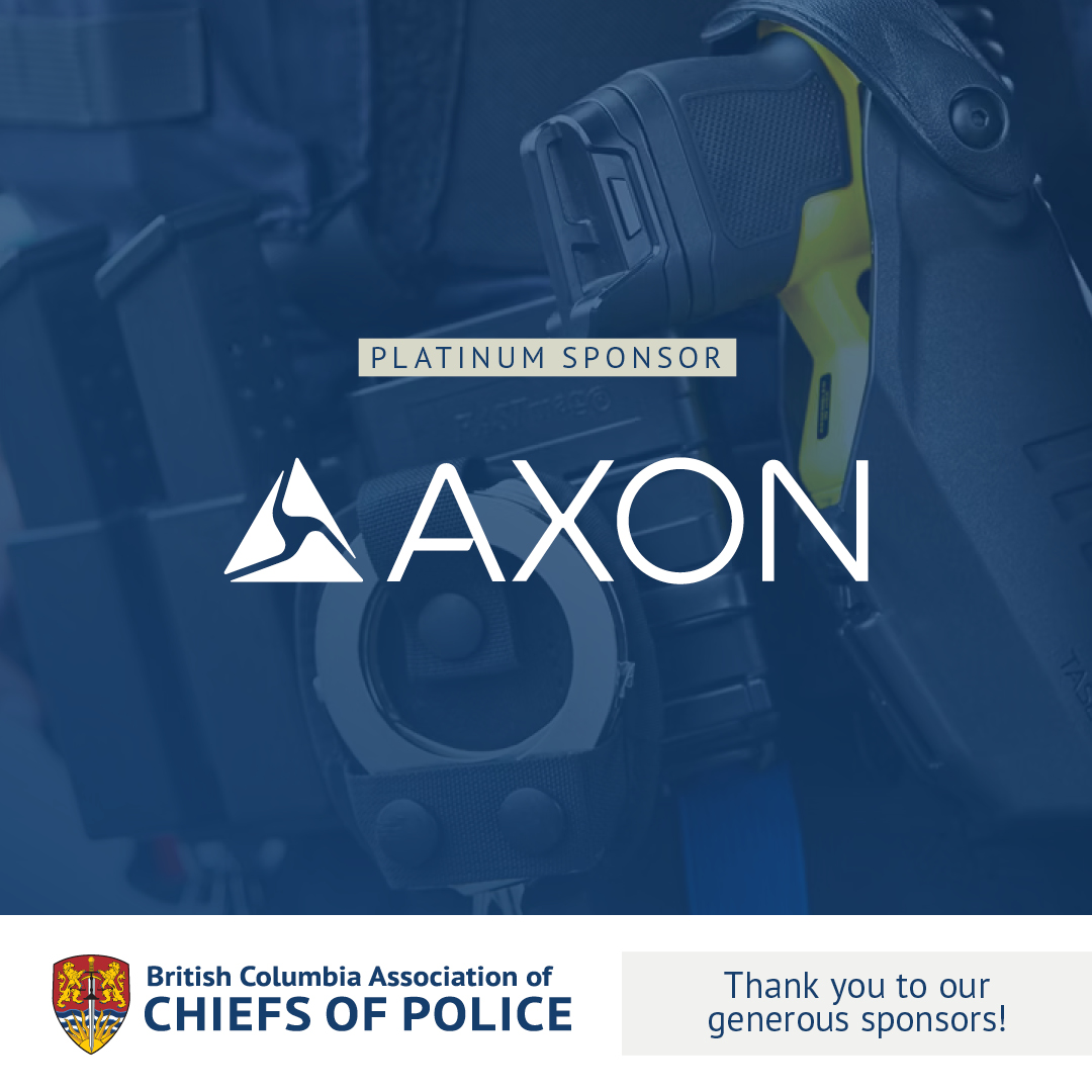 We are so proud to work with @Axon_Canada as one of our conference sponsors! With your generous support, we can continue making a positive change and impact for policing in BC. And thank you for hosting such a fantastic conference social! We appreciate you.