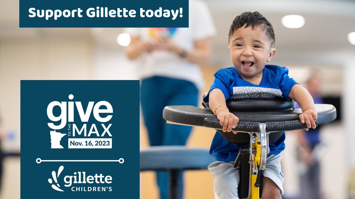 Today is Give to the Max Day – MN's largest celebration of giving! Your donation today of $5 or more goes even further to help Gillette patients like Ernesto – but only when you show your support before midnight tonight at gillette.mn/g2md #gtmd23