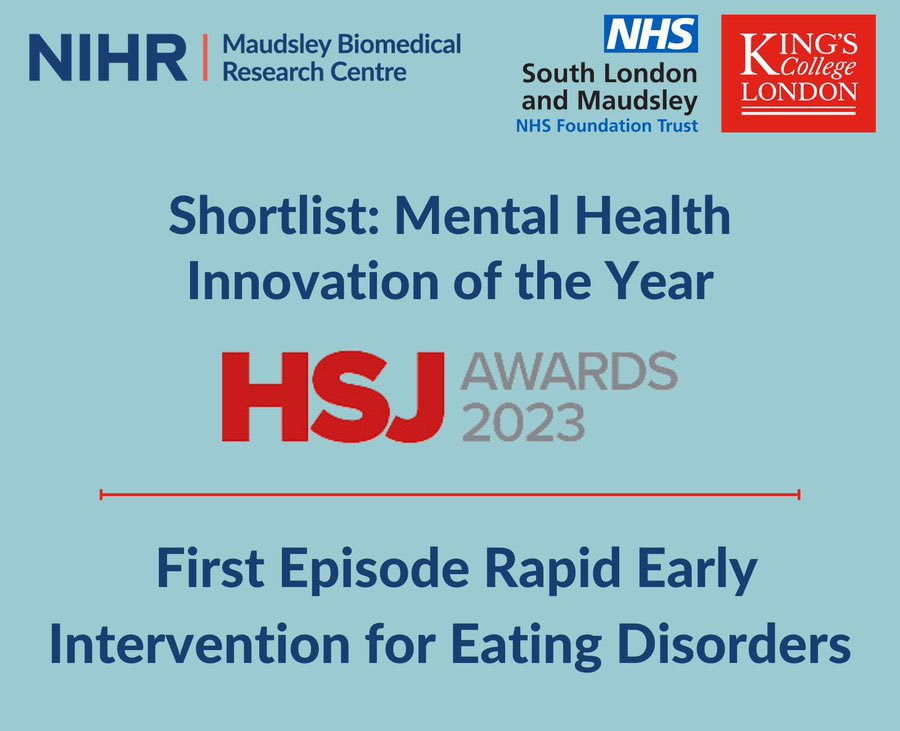 AWARDS NIGHT! 🍀 Keep everything crossed for a win as all the teams continually show dedication & passion to try and improve services for everyone with an ED @HSJ_Awards #timetopulltogether @FREEDfromED @MaudsleyNHS @kingsedresearch @HealthFdn @HINSouthLondon @beatED