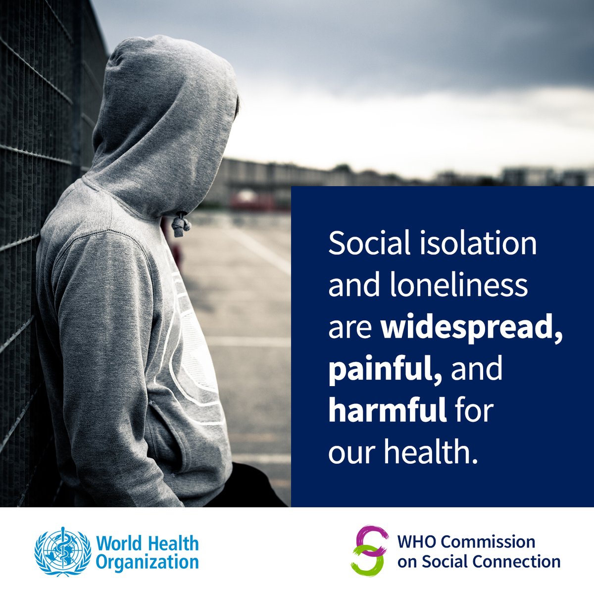 UN4Youth's tweet photo. 📢Social isolation and loneliness have serious health consequences. Their health risks are comparable to smoking daily, excessive drinking & obesity.
Check out the @WHO Commission on Social Connection, a new initiative to address these critical issues.
🌐https://t.co/kHKiQ8n4JX https://t.co/j6EP74o2LB