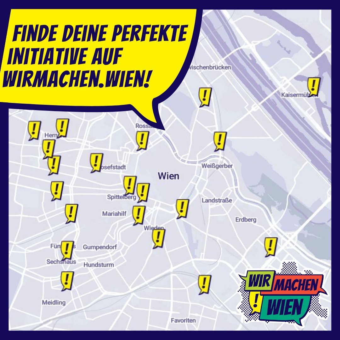 Bereits über 20 Initiativen sind Teil der Plattform #WirMachenWien !

Du möchtest aktiv werden? Dann schau dich auf wirmachen.wien/karte um! Hier findest du zahlreiche Initiativen, die sich engagiert für ein klimagerechtes, lebenswertes Wien einsetzen!