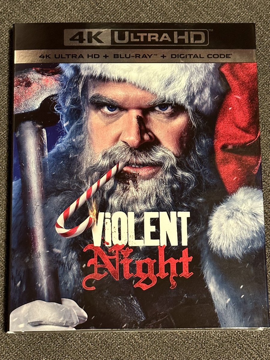 Another new 4K for the collection 🎅 @ViolentNight  #davidharbour #4KUltraHD #PhysicalMedia