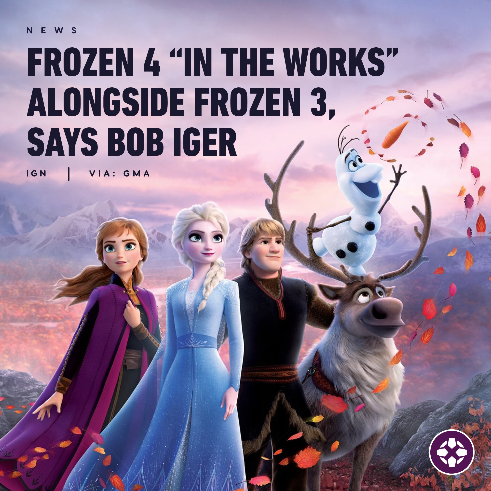 ABC13 Houston on X: It's an announcement worth melting for! Before Frozen  3 even has a trailer or release date, Disney CEO Bob Iger hinted that  Frozen 4 is already in the