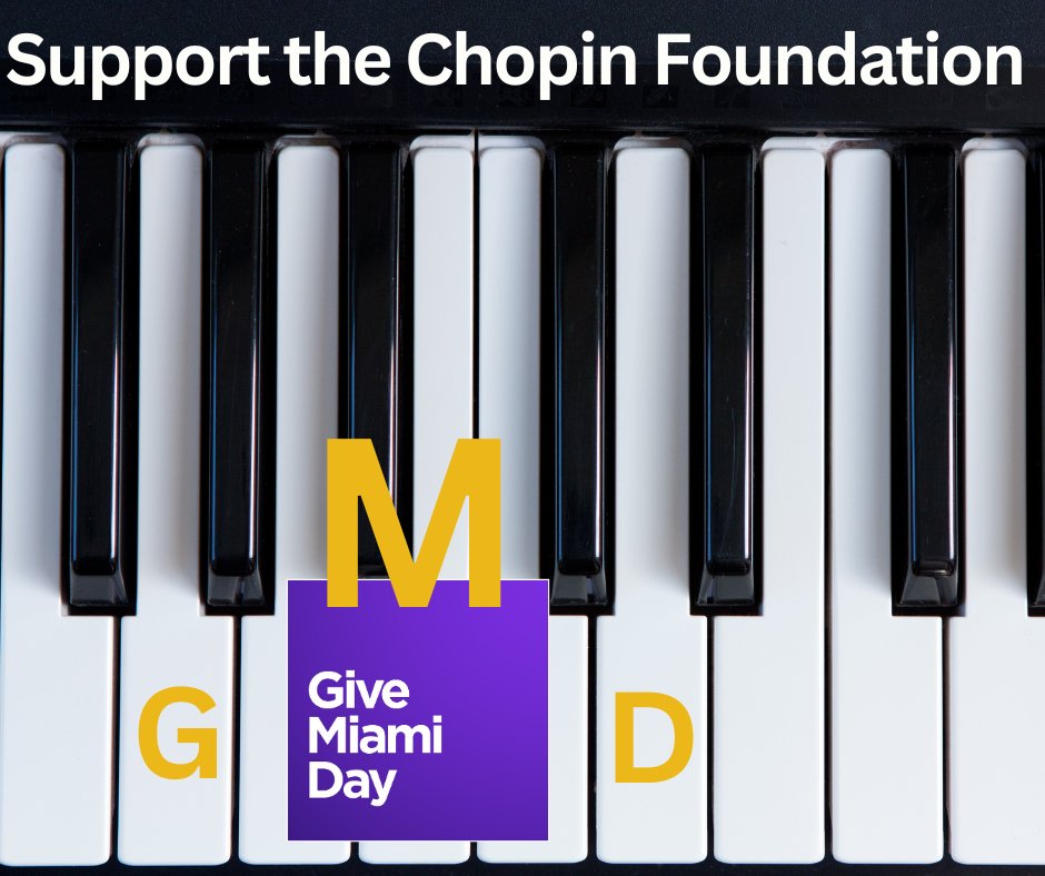 TODAY is the day! Support the Chopin Foundation by joining the Chopin Friend family with a donation of at least $25. Help us reach our goal of 500 NEW Chopin members to celebrate the 2025 National Chopin Piano Competition.
bit.ly/47ovJ3U
#givemiamiday #chopinmiami