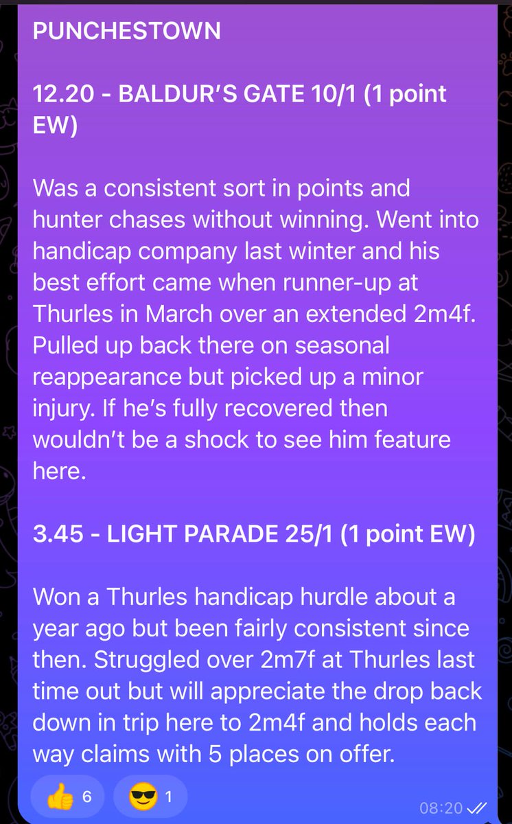 BOOM!

2 tips sent out and we get a 11/1 winner and 25/1 place✅💥

For FREE TIPS - bit.ly/IrishLineFree

#IrishHorseRacingTips #HorseRacingTips #IrishHorseRacingTipster #HorseRacingTipster #FreeIrishHorseRacingTips
#FreeHorseRacingTips