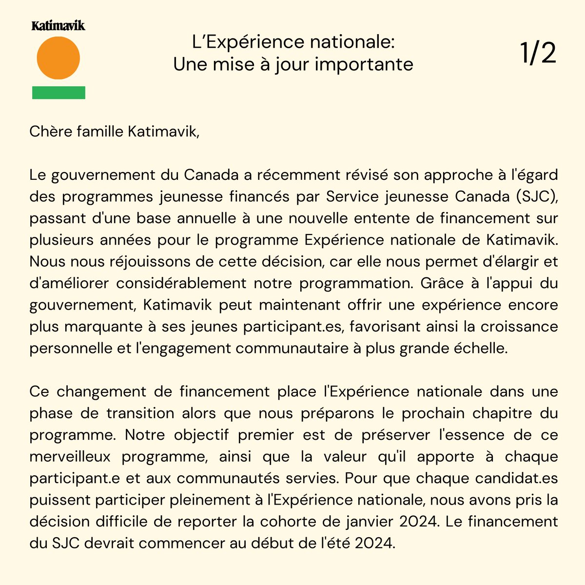 Katimavik tweet media