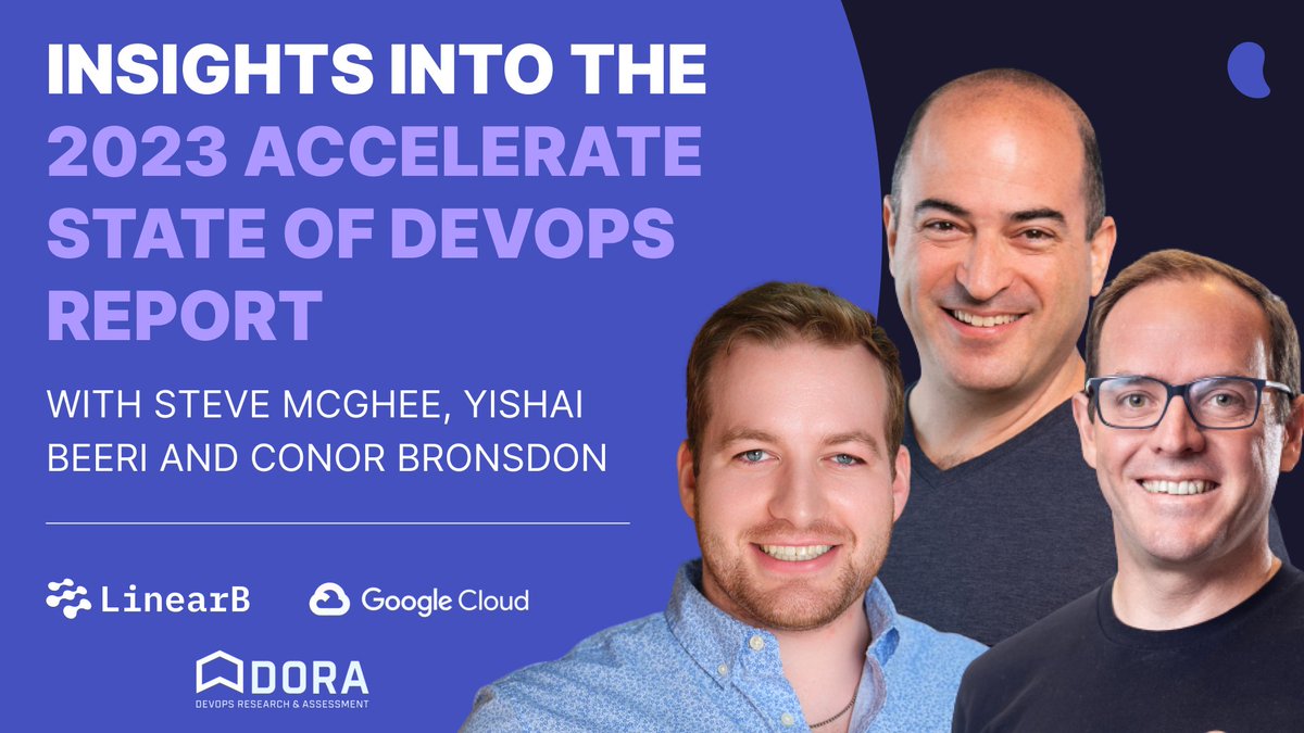 Dev Interrupted 🎙️ (@devinterrupted) on Twitter photo 📺 Insights from the 2023 State of DevOps Report
<a href="/ConorBronsdon/">Conor Bronsdon</a> joined <a href="/stevemcghee/">Steve McGhee</a>, Reliability Advocate at Google Cloud, and <a href="/yishaibeeri/">Yishai Beeri</a>, CTO at <a href="/LinearB_Inc/">LinearB 📊</a>, to discuss takeaways from <a href="/devops_research/">DORA DevOps</a> 2023 State of DevOps Report.
youtu.be/HzIkTarTRDY?si… 📺 Insights from the 2023 State of DevOps Report
<a href="/ConorBronsdon/">Conor Bronsdon</a> joined <a href="/stevemcghee/">Steve McGhee</a>, Reliability Advocate at Google Cloud, and <a href="/yishaibeeri/">Yishai Beeri</a>, CTO at <a href="/LinearB_Inc/">LinearB 📊</a>, to discuss takeaways from <a href="/devops_research/">DORA DevOps</a> 2023 State of DevOps Report.
youtu.be/HzIkTarTRDY?si…