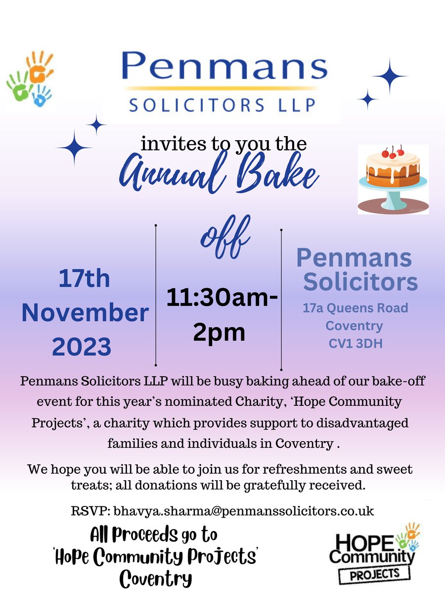 We look forward to welcoming our guests at our bakeoff tomorrow #bakeoff #charityfundraiser