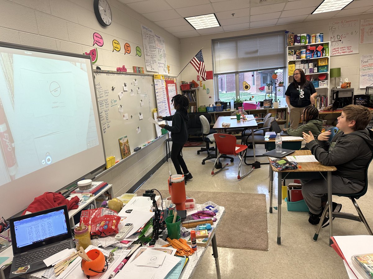CedarForestES's tweet photo. Teamwork makes the dream work. Fifth grade students solved math problems independently then relied on teammates to compete to find the correct answer in a tight game of “Trashketball”! https://t.co/DCMT8erss2