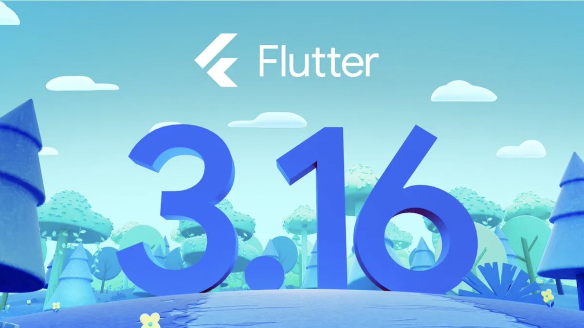 Welcome to Flutter 3.16 🚀 Read the blog to get a bird's-eye view of the release, and our progress towards our vision for Flutter. → goo.gle/46oEwlO