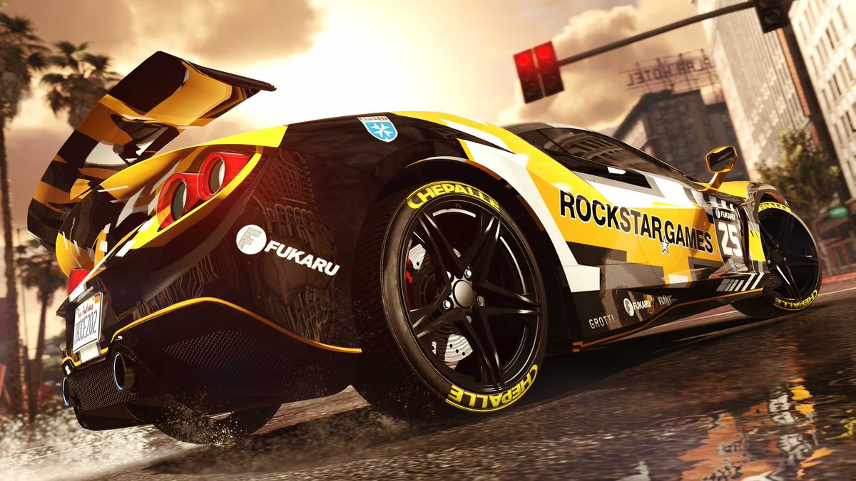 RockstarGames's tweet photo. Simeon's run the numbers on his Employee of the Month Challenge, and thanks to a whopping GTA$19,053,404,749 worth of rides delivered, you’ve unlocked a special livery for the upcoming Grotti Turismo Omaggio supercar, coming to GTA Online later this year: https://t.co/JMUuxUTO1J https://t.co/BVsw1p7OGD