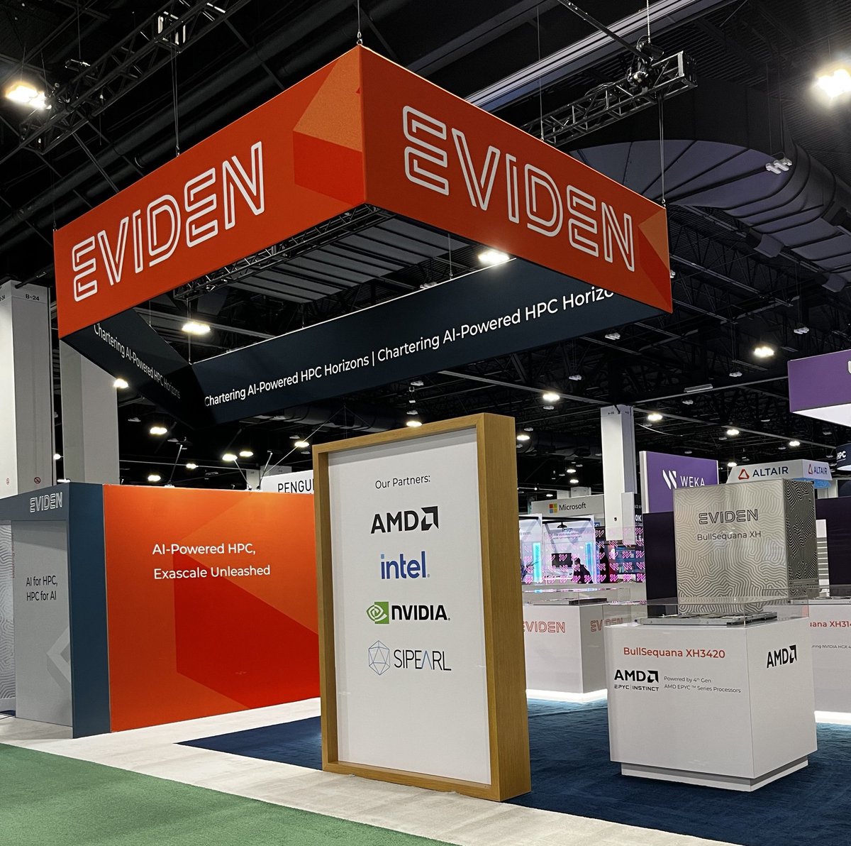 Eviden_Compute's tweet photo. What an amazing week at #SC23! Hats off to our partners @AMD, @Intel, @NVIDIA, and SiPearl who help us empower organizations to innovate at warp speed! https://t.co/wWFg3cHKYv
#BullSequana #ExascaleJourney #HPC #AI #Quantum https://t.co/421WfepI9G
