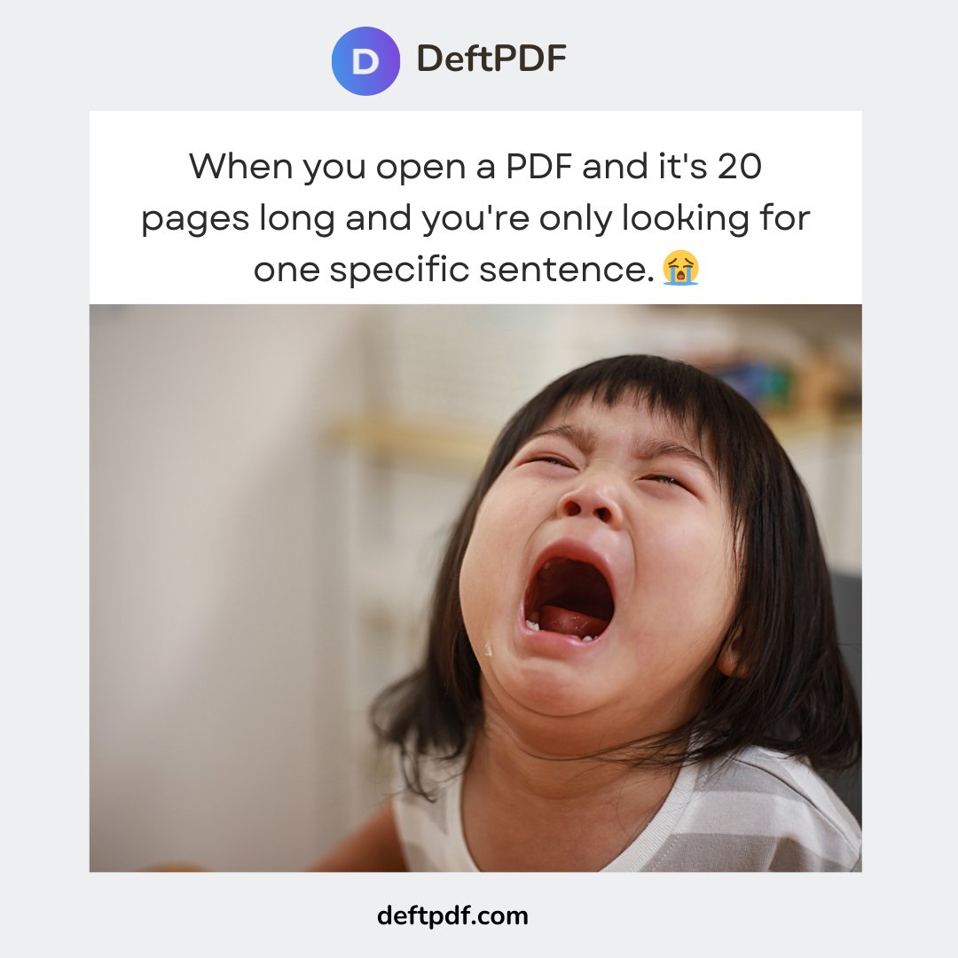 DeftPdf's tweet image. What&apos;s the longest PDF you&apos;ve ever had to search through? 🤔
Don&apos;t forget to use DeftPDF for your online PDF needs! ➡️ zurl.co/Xz09

#pdfsearch #deftpdf #pdftips #productivity #efficiency #onlinepdftools