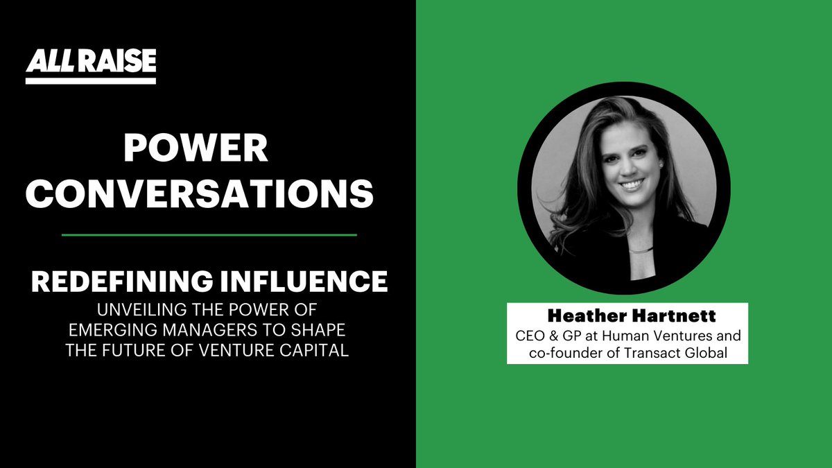 All Raise (@allraise) on Twitter photo 📣 Exciting news! Join us today for #ARPowerTalks - Redefining Influence: Unveiling the Power of Emerging Managers to Shape the Future of Venture Capital featuring <a href="/HeatherHartnett/">HeatherHartnett</a> of <a href="/Human_Ventures/">Human Ventures</a>, in conversation with our CEO, <a href="/PaigeHBuckner/">Paige Hendrix Buckner</a>. 🚀 📣 Exciting news! Join us today for #ARPowerTalks - Redefining Influence: Unveiling the Power of Emerging Managers to Shape the Future of Venture Capital featuring <a href="/HeatherHartnett/">HeatherHartnett</a> of <a href="/Human_Ventures/">Human Ventures</a>, in conversation with our CEO, <a href="/PaigeHBuckner/">Paige Hendrix Buckner</a>. 🚀