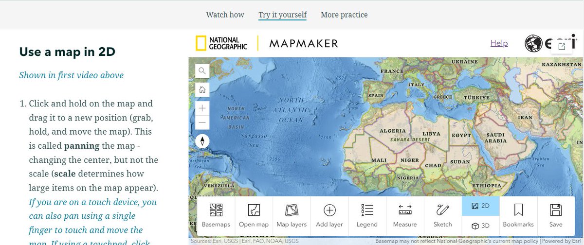 GISEd's tweet image. Navigating #maps and #basemaps doesn&apos;t have to be tricky. We&apos;ve got just the activity for you!

In this #skillbuilders activity, you can learn how to use 2D &amp;amp; 3D maps in #NatGeoMapMaker 👀 

Try it yourself! esri.social/71ZF50Q8p5K