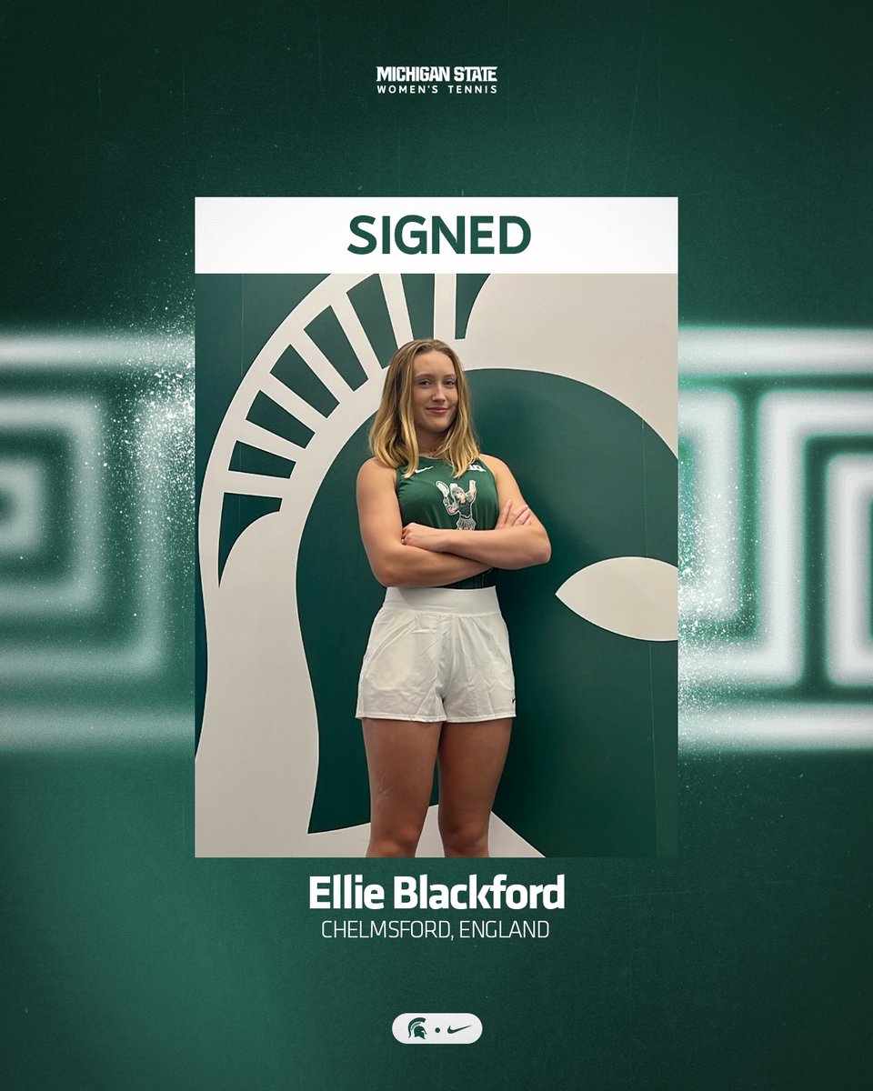 Welcome to East Lansing, Ellie! 

Ranked 14th in UK 18U 
Three British Tour singles titles
#GoGreen
