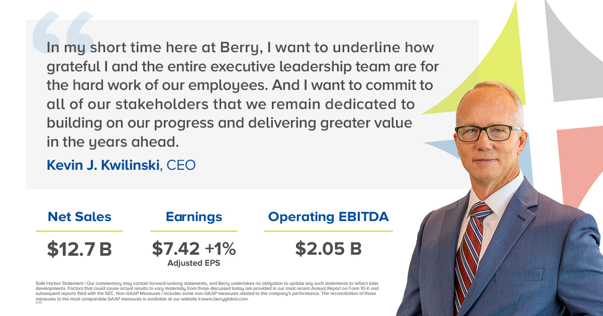 Today’s Q4/FY 2023 earnings call included exceeded targets &amp; CEO, Kevin Kwilinski, commending Tom Salmon’s 6-year sustainability efforts. With a proud 56-year reputation for #packaging excellence, we look forward to sharing growth plans in future calls.
hubs.li/Q0297DRH0