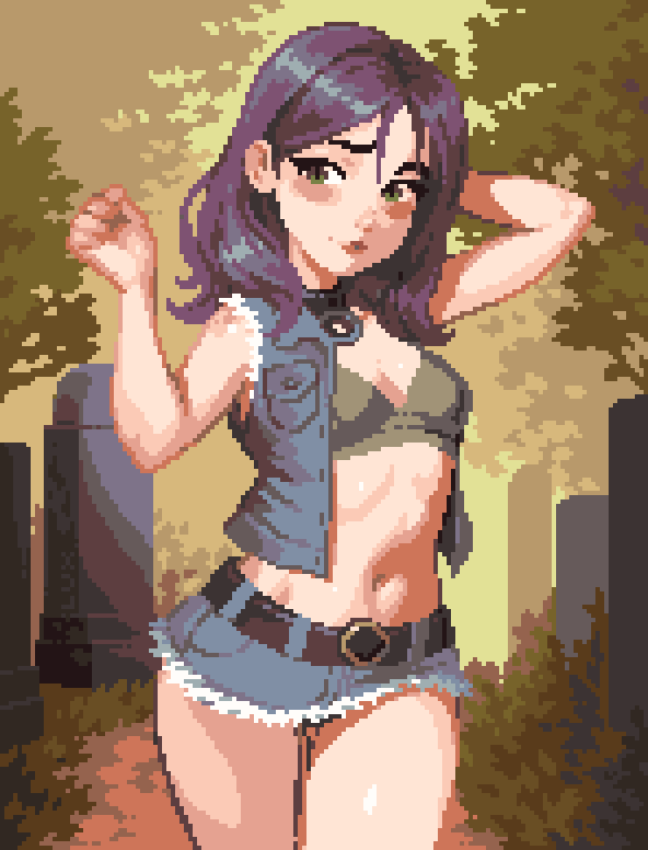 thisislux's tweet photo. you run into abigail from stardew valley in the graveyard, wyd? https://t.co/FzsKqKs7P5