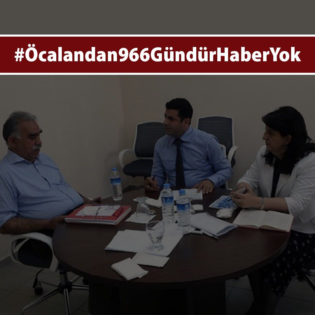 Birêz Abdullah Ocalan 966 roj in di bin tecrîda mutleq de ye. Di dîroka cîhanê de mînakeke din a vê tecrîdê nîne. Divê demildest tecrîd bê rakirin! #Öcalandan966GündürHaberYok