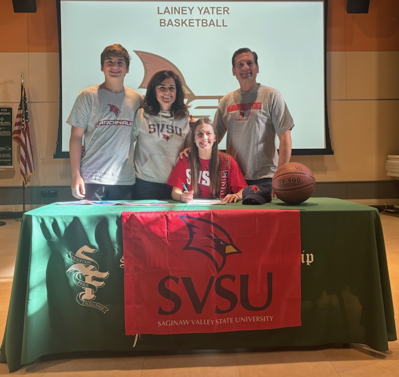 Congrats to SF Senior Lainey Yater for continuing her academic and athletic careers at Saginaw Valley State University.  Go Lions!  #SFLionsPride
