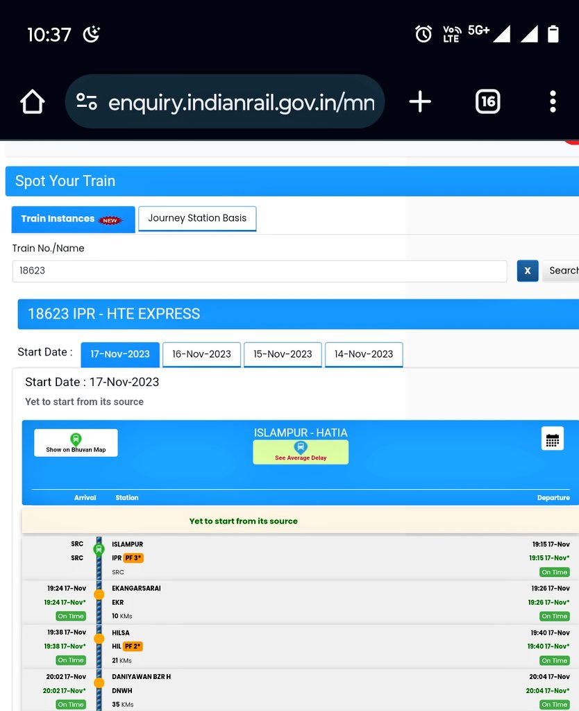 NarayanDoc's tweet photo. @RailMinIndia @RailMadad  Train no. 18623 was informed to be delayed by 2 hrs 45min...it's been over 3 hours of delay, but still no information... https://t.co/jQvFAnXuIf