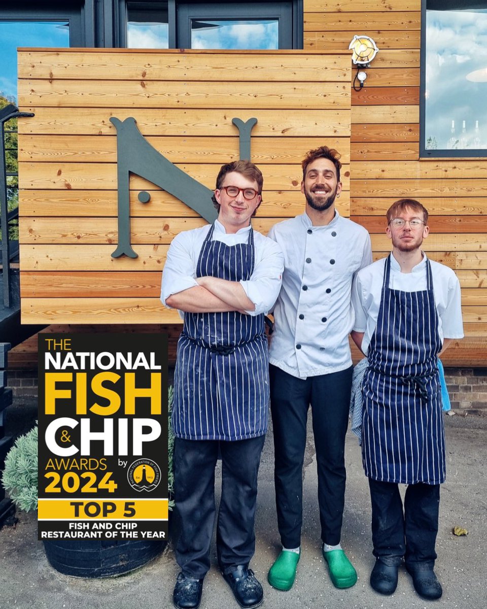 📢 Top 5 Fish &amp; Chip Restaurants in the UK! 
 
The Top 10 has been whittled down to a Top 5 and we are chuffed to bits to have made it through to the next stage in the National Fish &amp; Chip Awards 2024! 

We’ll be on tenterhooks for awards night in London on 28 February…🤞🐟🍟