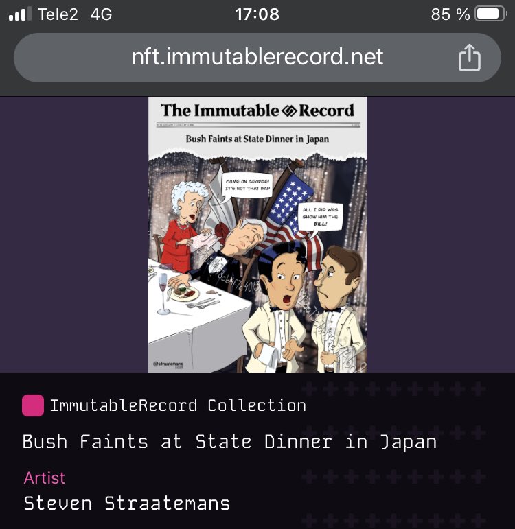 olabero's tweet image. 📣Blockchain History Contest📣

Guess the price of Immutable Record’s first NFT 🖼️

Closest wins 50 KDA 🚀
Deadline: ⏰Monday, 9 am UTC 

Rules: 
✅Follow @ImmutableRec, @ScottStornetta @StuartHaber ✅Like/Retweet

Auction Link
nft.immutablerecord.net 💎 @kadena_io 🌐