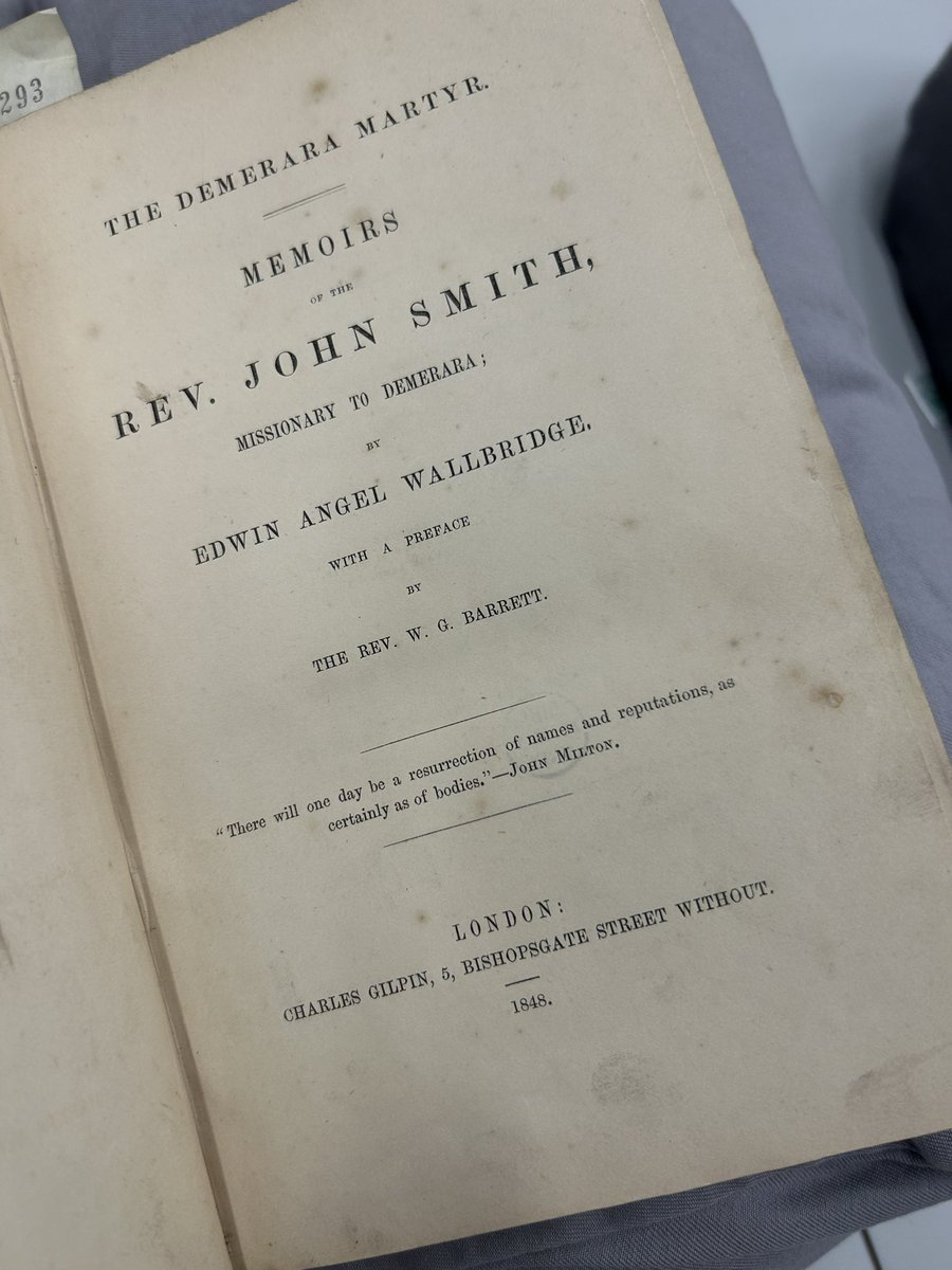 Today, a delegation from #Guyana visited @SenateHouseLib to view materials from our special collections & archives related to the 1823 Demerara rebellion of thousands of enslaved people, including handwritten letters from within Sandbach, Tinne & Company | @ICwS_SAS